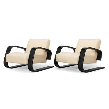 Alvar Aalto, nojatuolipari, "Tank chair" malli 400, Artek, 1970-luku.