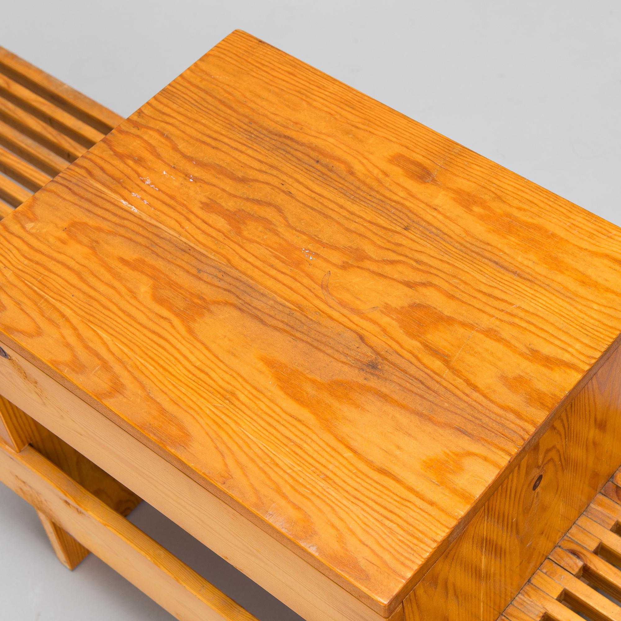 Shoe rack with seat. 1960s-70s.