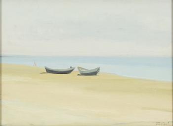 Vera Frisén, Boats by the Sea.