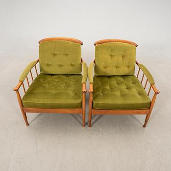 Kerstin Hörlin-Holmquist, armchairs, a pair, "Skrindan", OPE Möbel, second half of the 20th century.