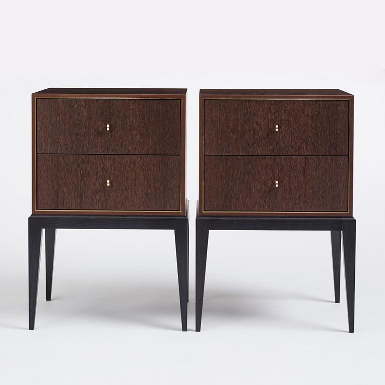 Attila Suta, a pair of bedside tables, executed in his own workshop, Stockholm, 2022.