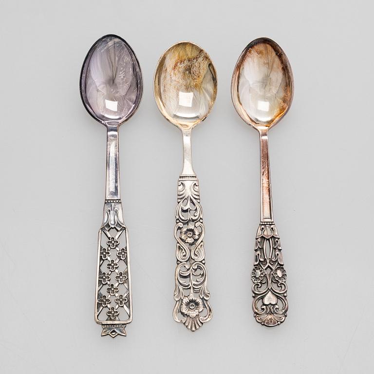 coffee and mocha spoons, 30 pcs, silver GAB, Sweden 1965, 1979 and 1981.