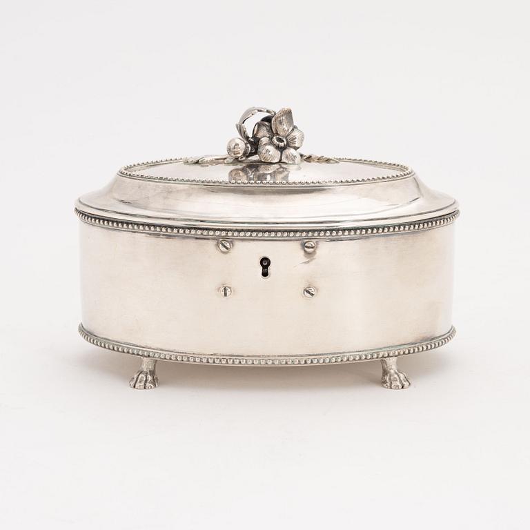 Arvid Floberg, sockerskrin, silver, Stockholm 1791.