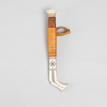 Andreas Poggats, a reindeer horn knife, signed.