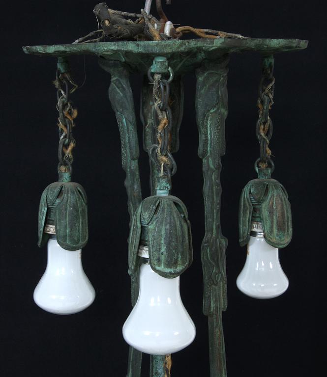 TAKLAMPA, jugend, sannolikt Böhlmarks, 1900-talets början, h 90.