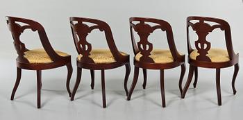 STOLAR, 4 st, s.k göteborgsstolar, 1900-talets senare hälft.