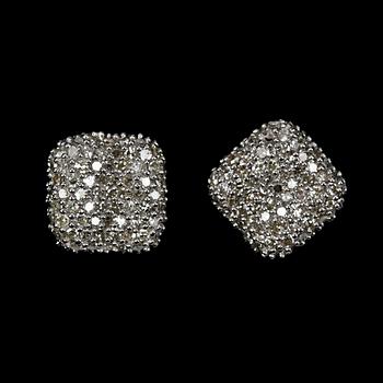 217. EARRINGS, brilliant cut diamonds, tot. app. 1.80 cts.