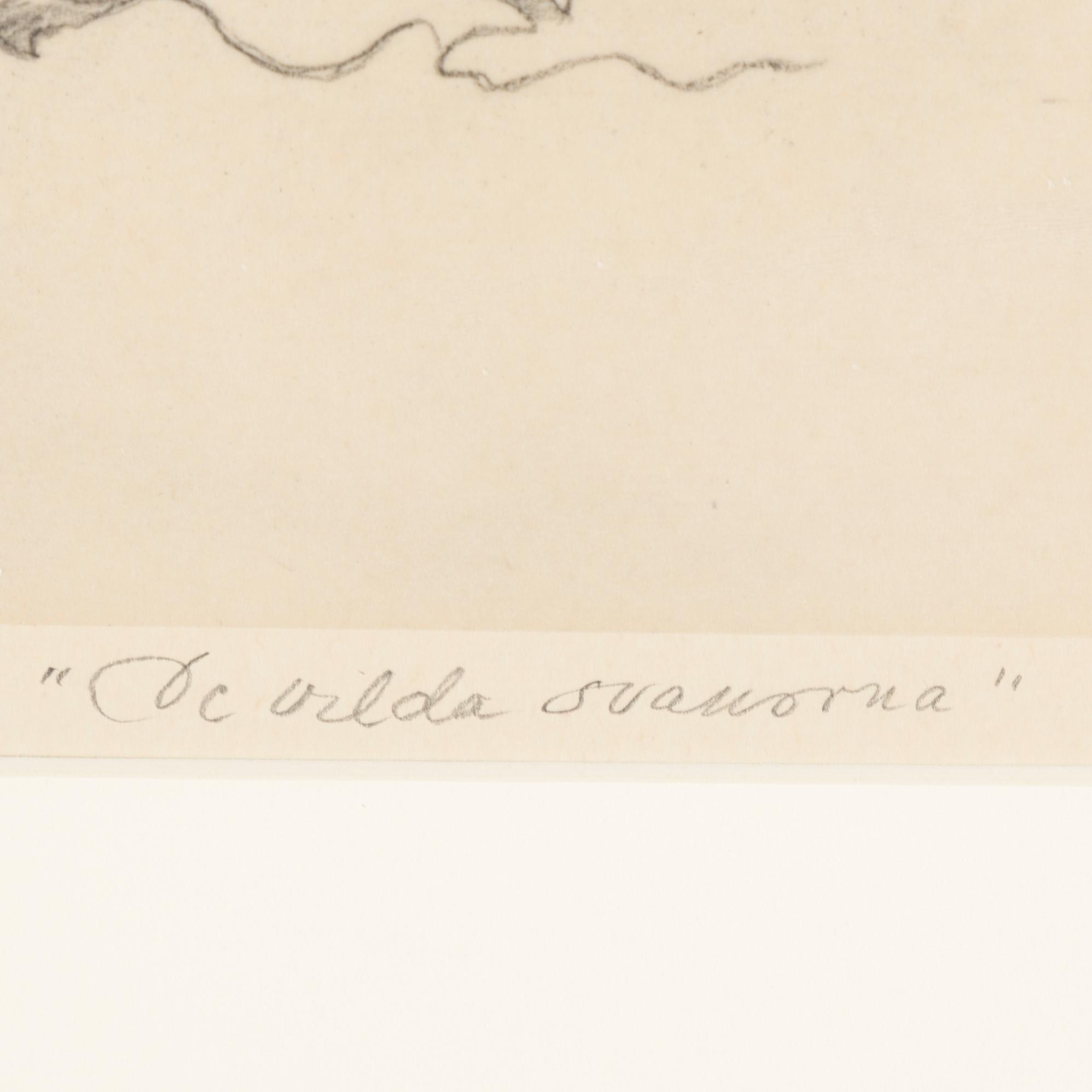 EINAR NERMAN, a drawing. Signed.