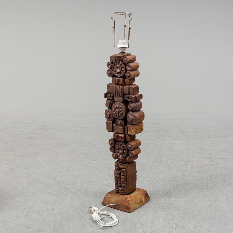 BERNARD ROOKE, a 'Totem' stoneware table/floor lamp, England, 1960's/70's.