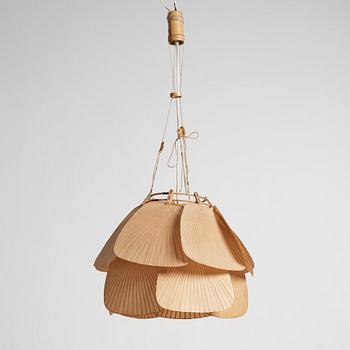 Ingo Maurer, an 'Uchiwa' ceiling light, for M Design, probably 1970s.