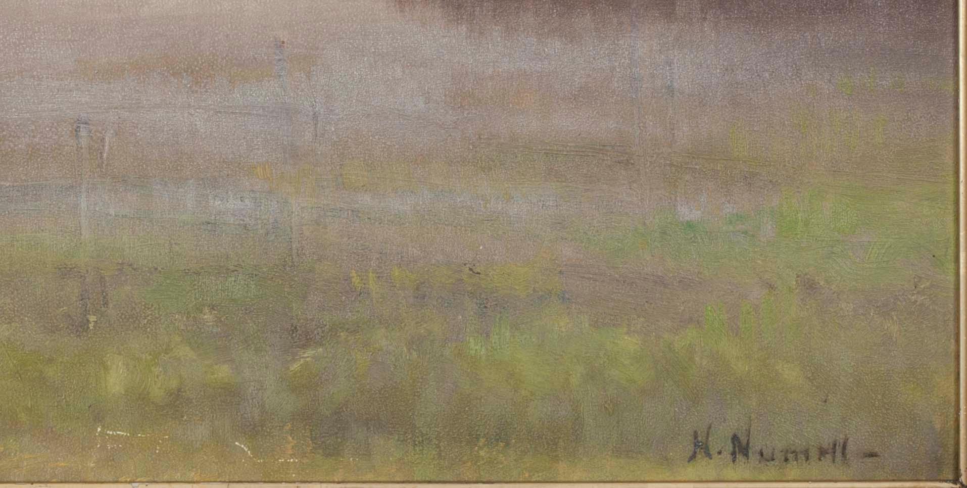 HELGA NUMELL, olja på pannå, sign.