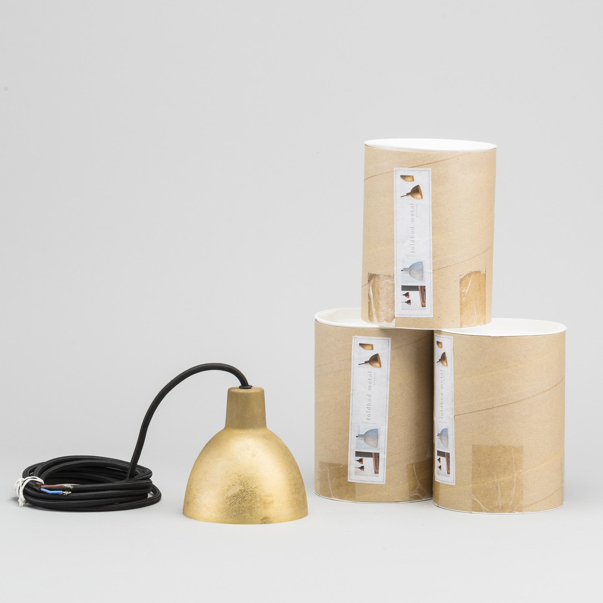 3 PCS OF CEILING LAMPS, "Tolbod", Louis Poulsen, late 20th century,