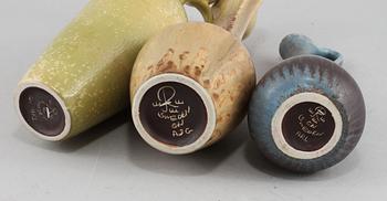 FAT samt KANNOR, 3 st, stengods, Gunnar Nylund, Rörstrand.