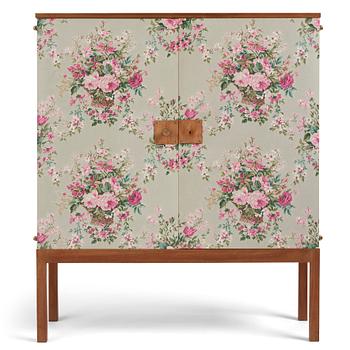 Josef Frank, a Swedish Modern chintz covered oak cabinet, Svenskt Tenn Sweden, probably 1930s-1940s.