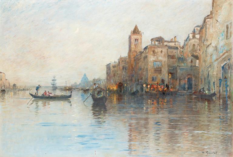 Wilhelm von Gegerfelt, Venetian canal scene.