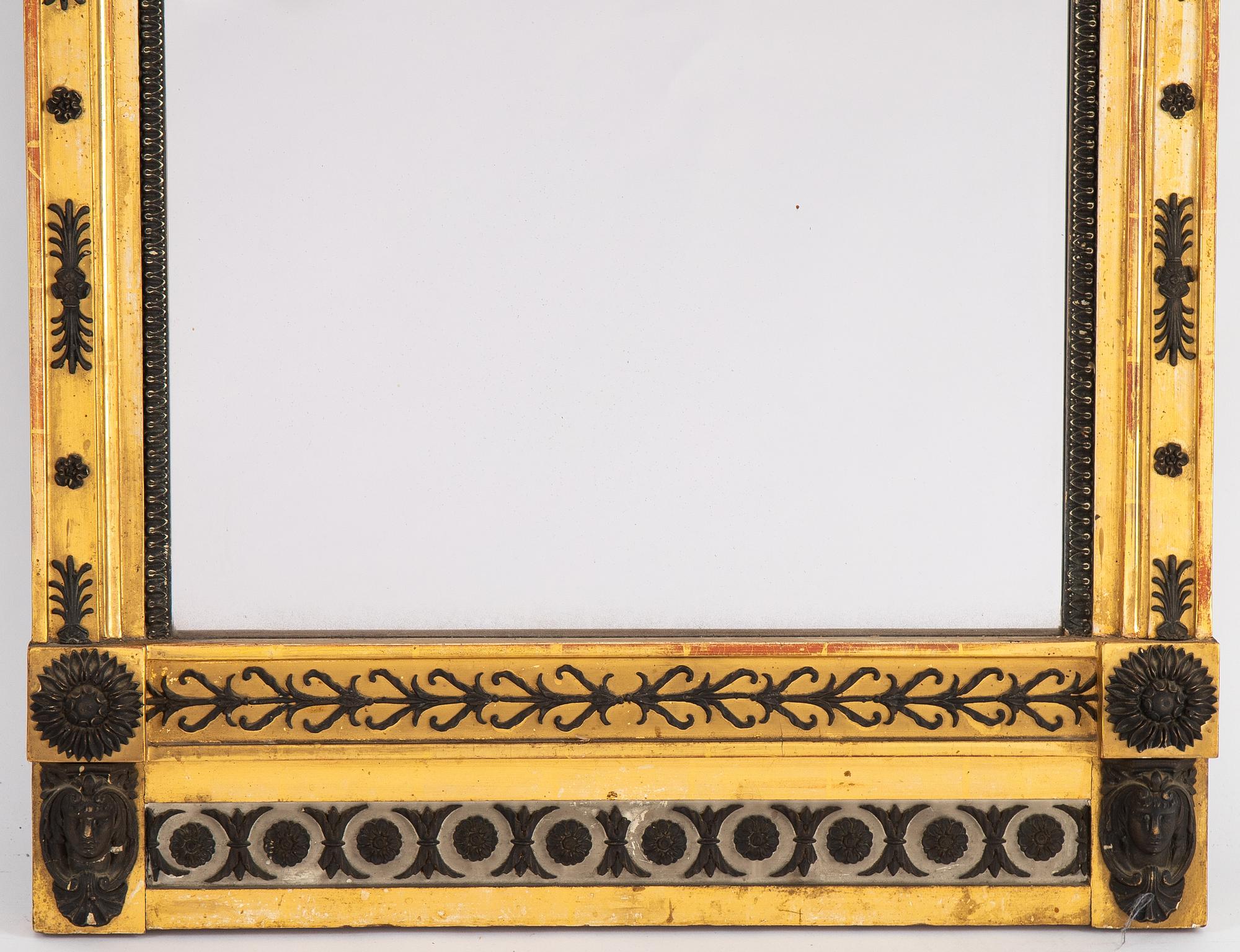 An Empire mirror by Jonas Frisk, (master in Stockholm 1805-1824).