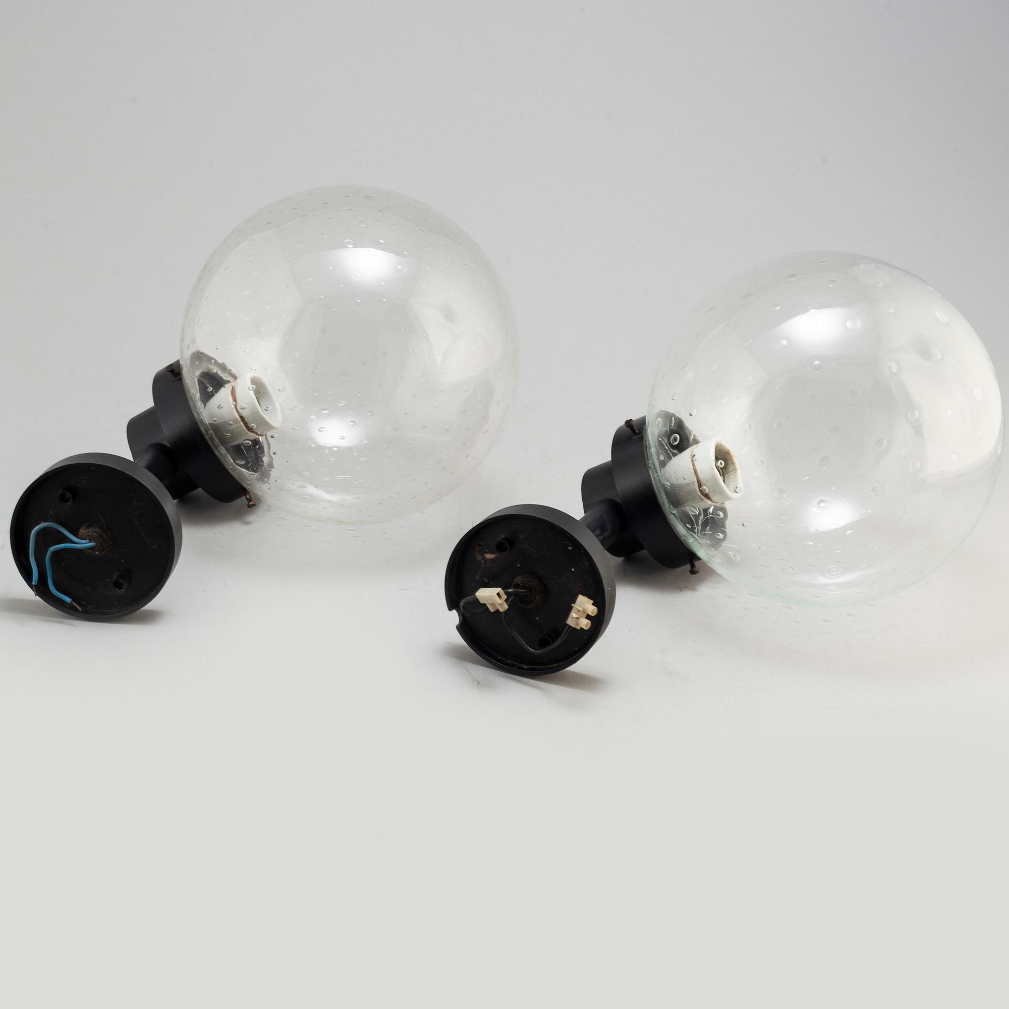 HANS-AGNE JAKOBSSON, vägglampor, ett par, 1900-talets  andra hälft.