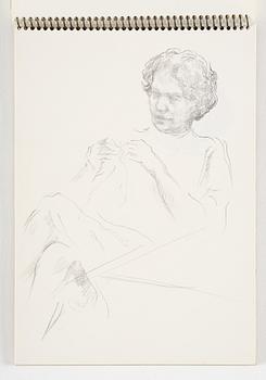 Lotte Laserstein, 4 skissböcker med blyertsteckningar.