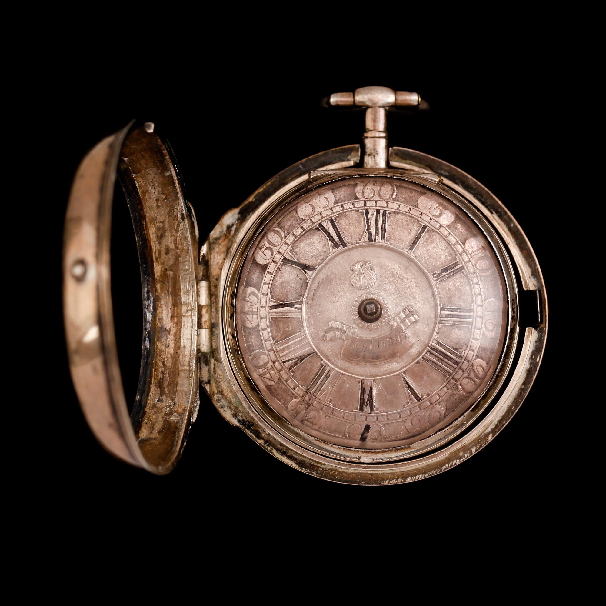 SPINDELUR, silver, William Thompson, London, nr 305, 1700-tal.