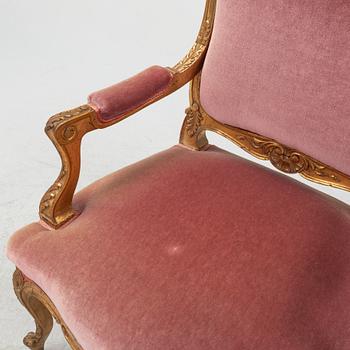 Armchair, Rococo style, first half of the 20th century.