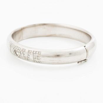Chopard armband 18K vitguld med runda briljantslipade diamanter "Happy diamonds".