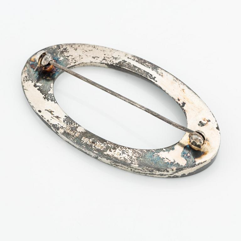 H Hansen brooch, silver, Denmark.