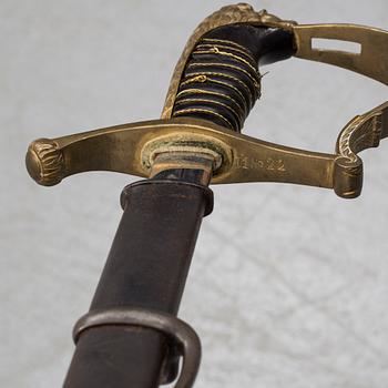 A Swedish infantry officer's sabre 1899 pattern with scabbard.