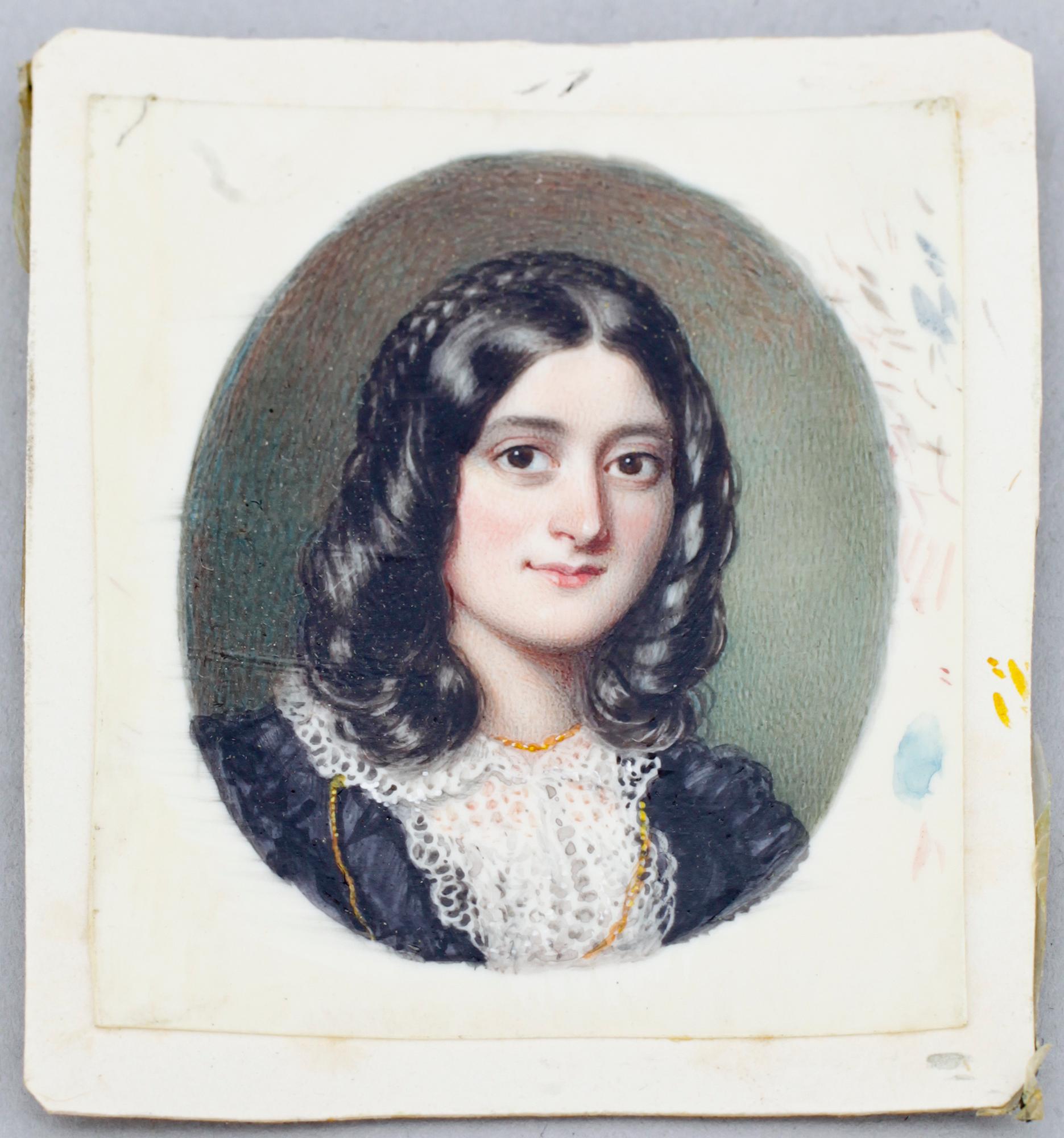 EDWIN DALTON SMITH, tillskriven, miniatyr, gouache på ben.