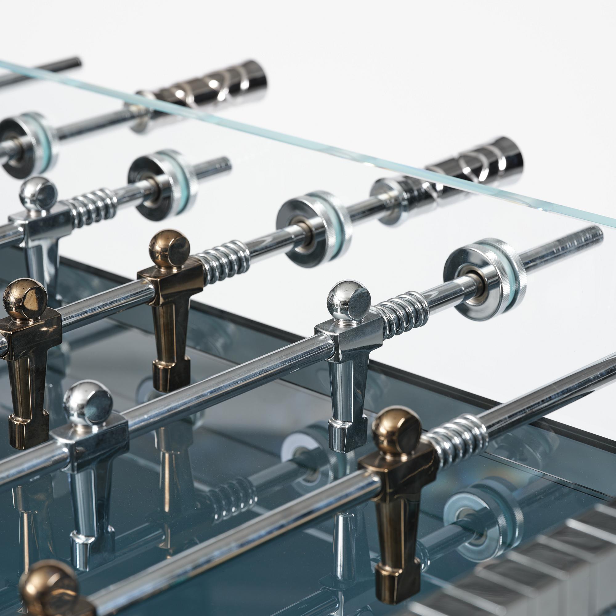 Adriano Design, foosball table, "Cristallino Classic", Teckell, Italy.