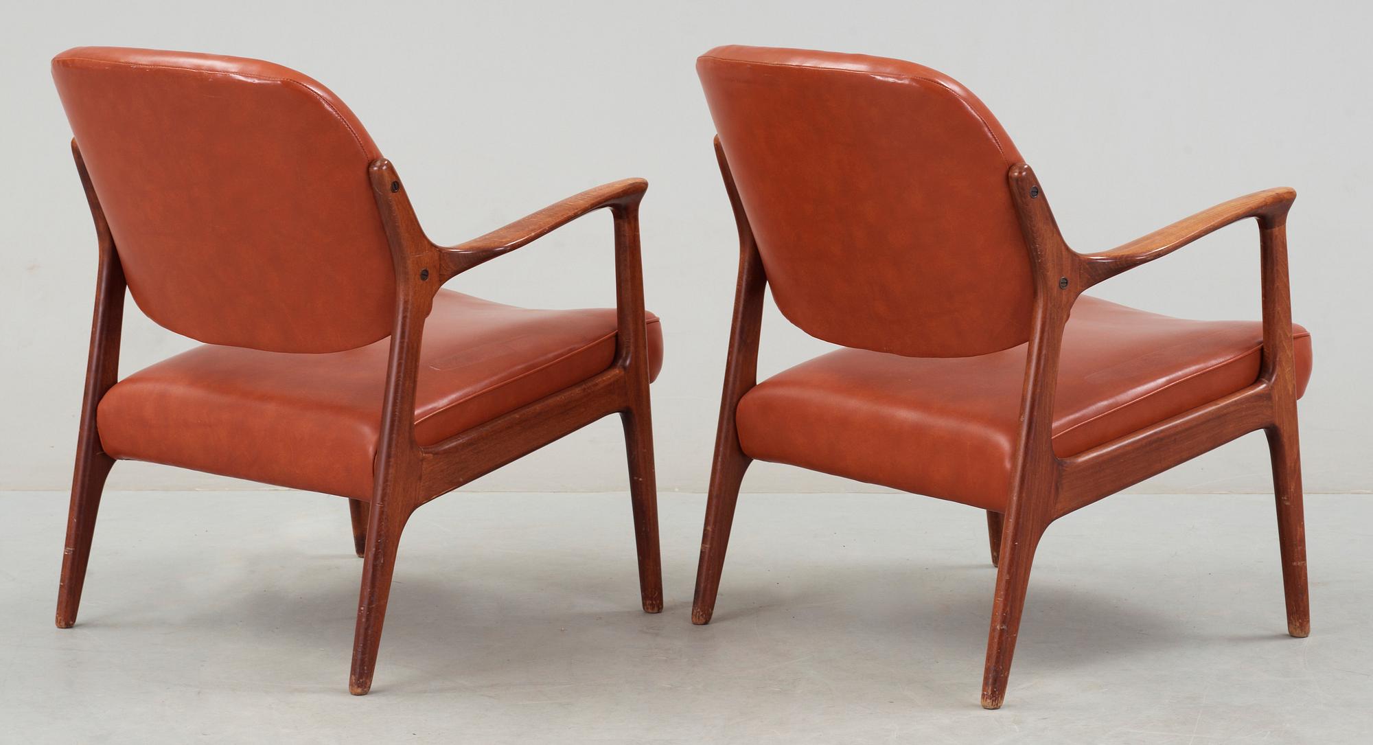 KARMSTOLAR, ett par, "Domus", Inge Andersson för Bröderna Andersson, 1960-tal.