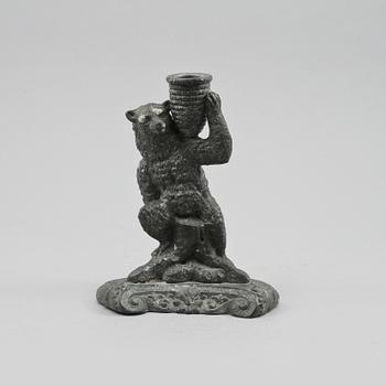 LJUSSTAKE, vitmetall, omkring 1900.