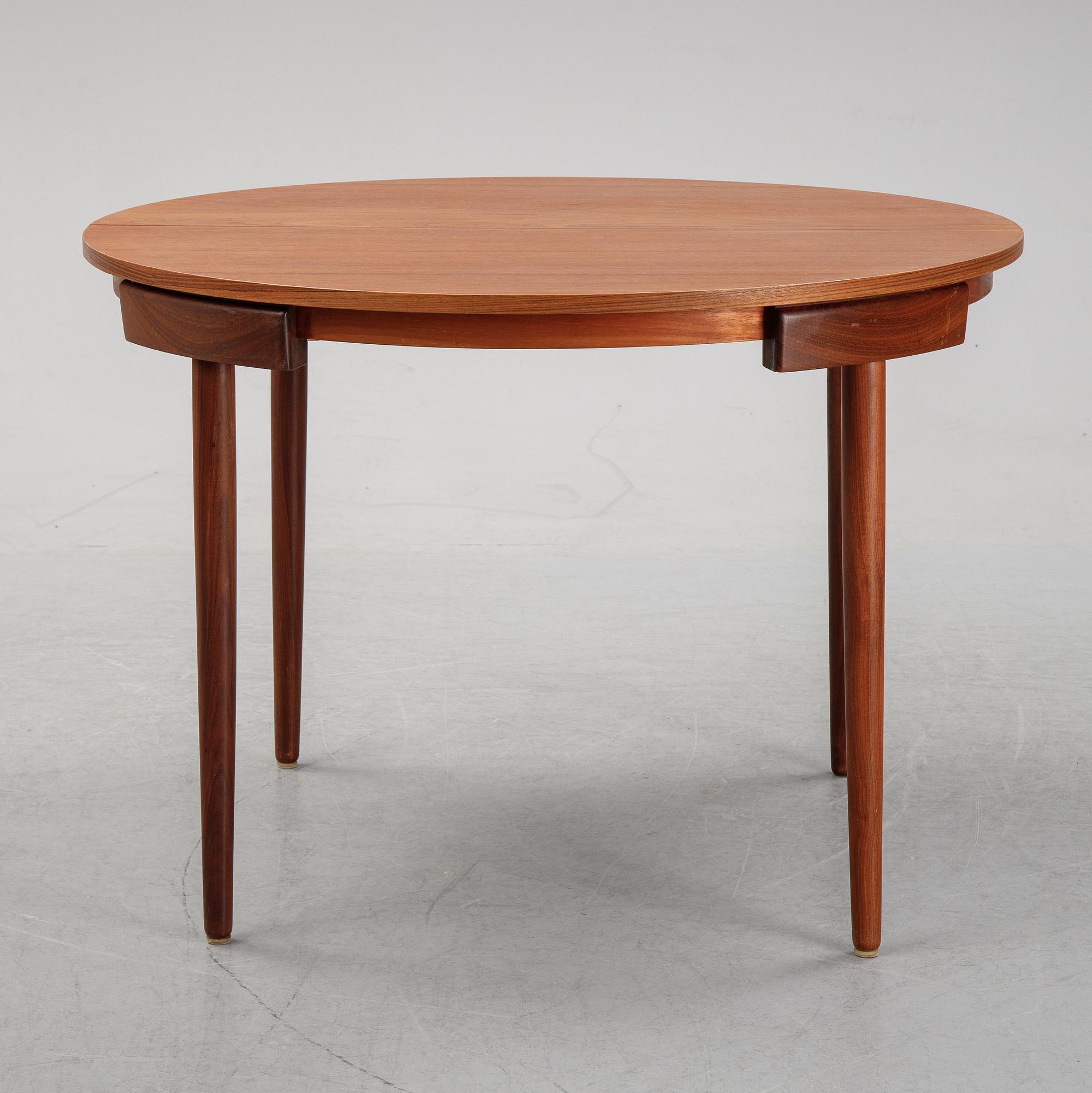 Hans Olsen, matbord och stolar, 4st, Frem Røjle, Danmark, 1950-tal.