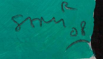 SAMI RINNE, öljy pohjustetulle paperille, kiinnitetty mdf-levylle, signeerattu sekä päivätty -08.