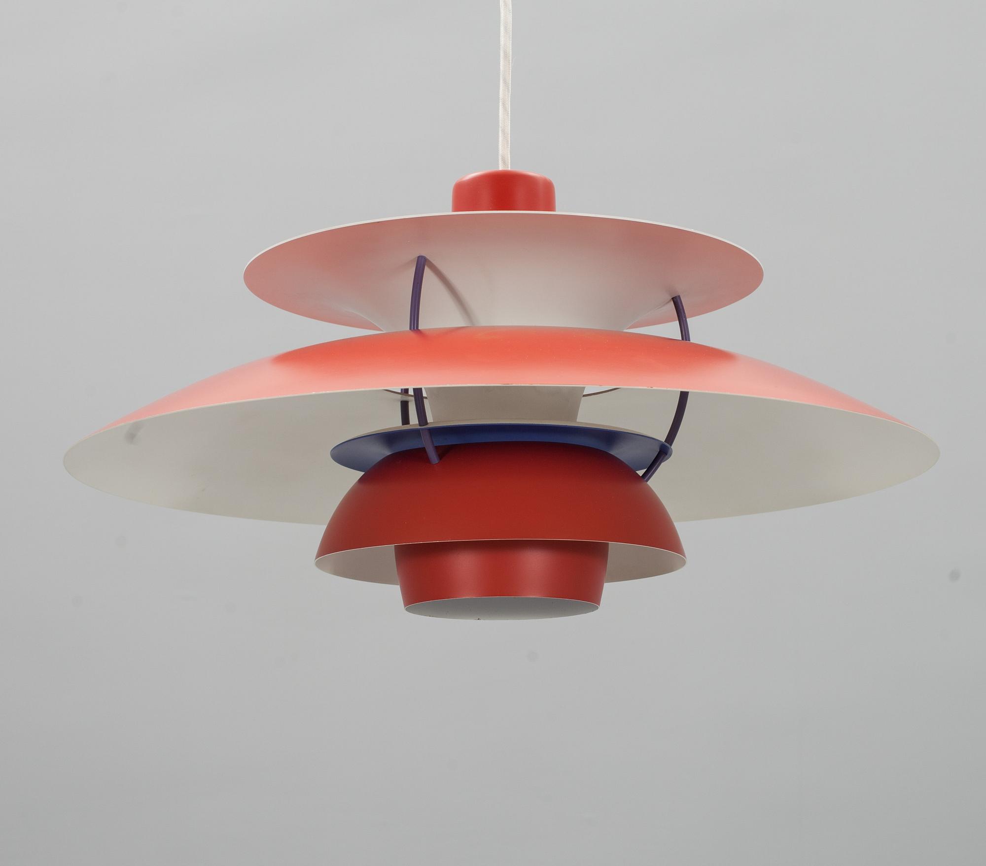 TAKLAMPA, PH-5, Poul Henningsen för Louis Poulsen, Danmark, 1900-talets andra hälft.