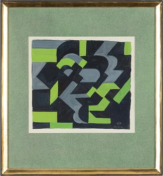 Lennart Rodhe, gouache, signed and dated 22-9-55.