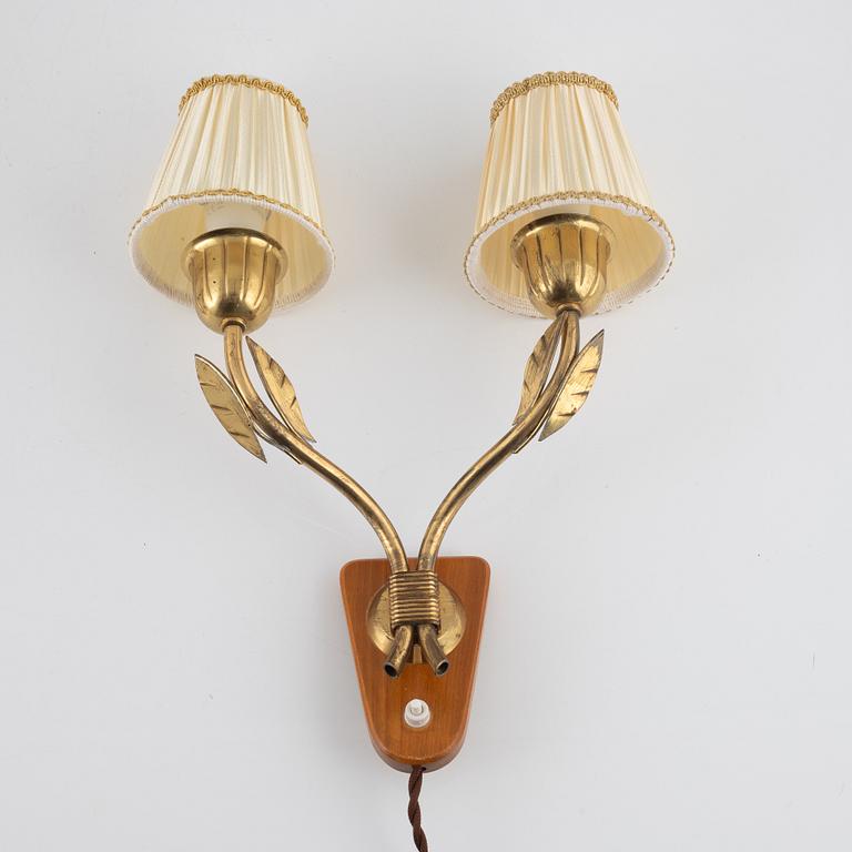 Harald Notini, wall lamps 1 pair, model "8651", Arvid Böhlmarks Lampfabrik, 1940s-50s.