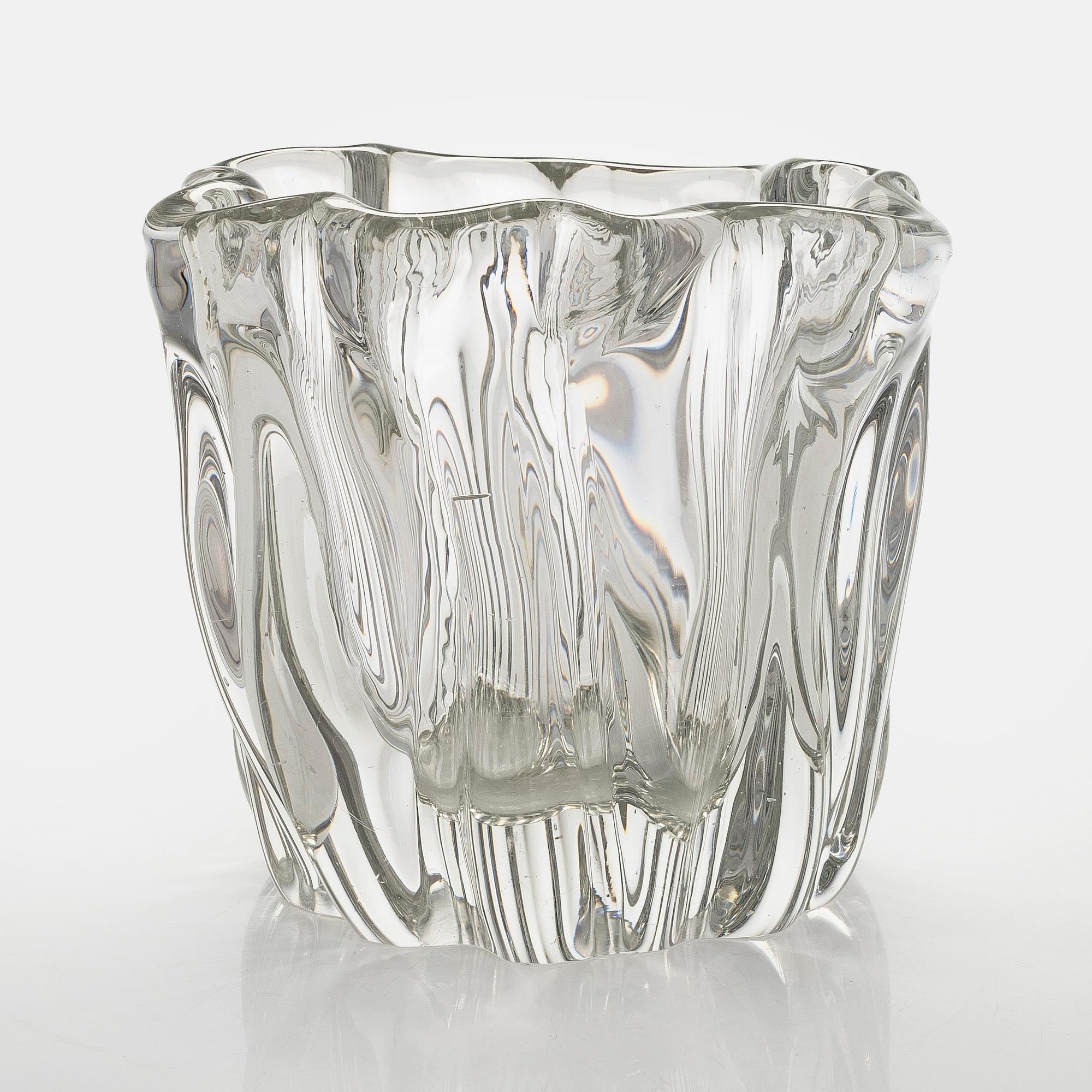 Tapio Wirkkala, maljakko, "Kalvolan kanto", signeerattu Tapio Wirkkala Iittala.