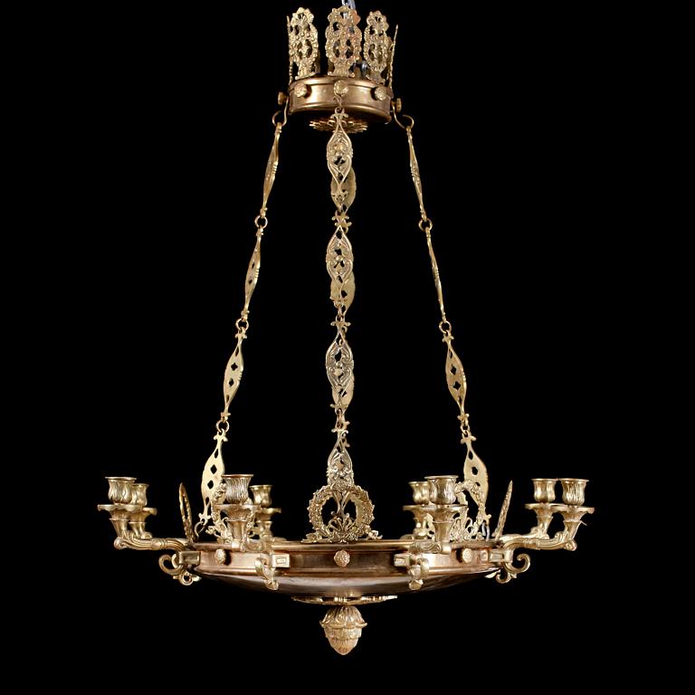 TAKAMPEL, empirestil, 1900-talets mitt. Höjd ca 80 cm.