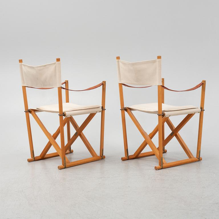 Mogens Koch, folding chairs/director's chairs, a pair, "MK16", Rud. Rasmussen, Denmark.