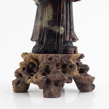 A Chinese soapstone figure of Shoulao, 20th century.