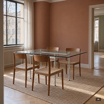 Le Corbusier (Charles-Édouard Jeanneret), a dining table, 'LC 12 La Roche', Cassina.