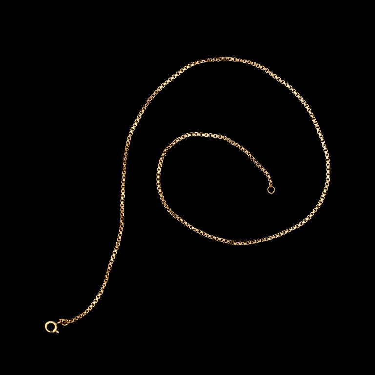 HALSKEDJA, 18 k guld, vikt ca 17 g.