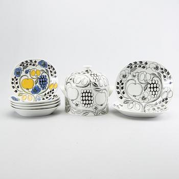 Birger Kaipiainen, An eight pcs Paratiisi dinner service form Arabia Finland later part of the 20th century.