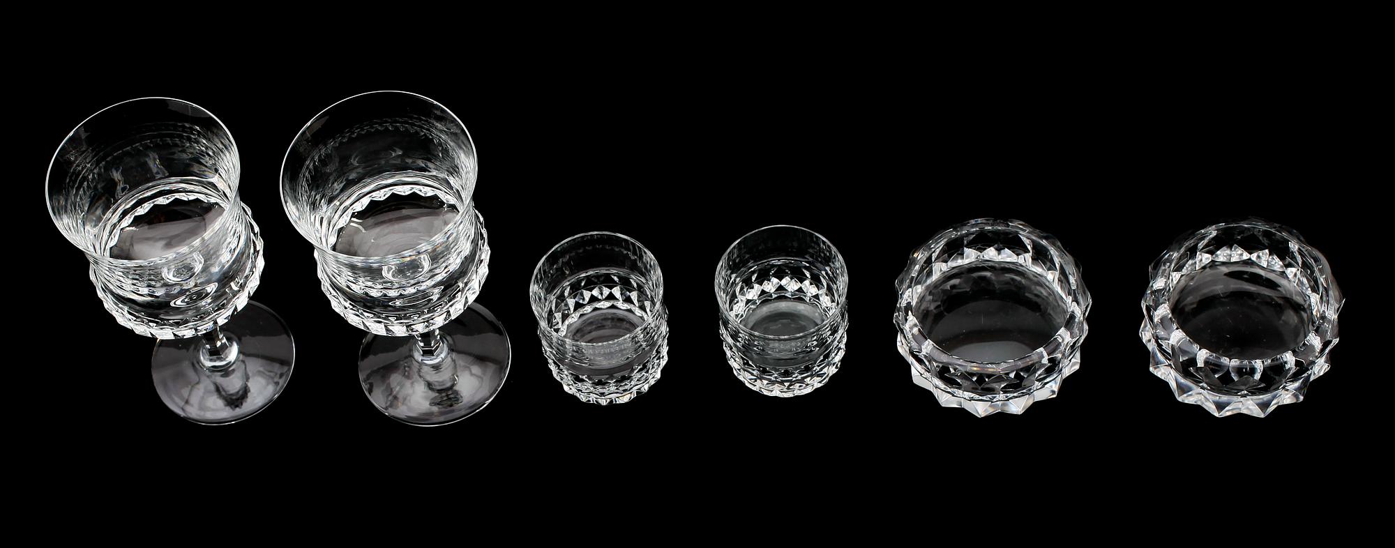 SERVISGLAS, 21 delar, "Silvia", Ingeborg Lundin, Orrefors.