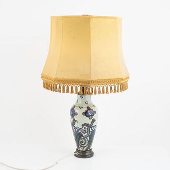 Table lamp, porcelain, mid-20th century.