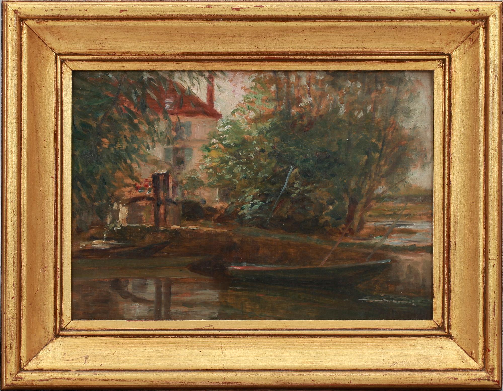 VILHELM HOLMGREN, olja på pannå, sign.