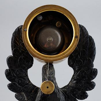 An empire mantel clock by Jacob Holmgren (Stockholm 1811-1837).