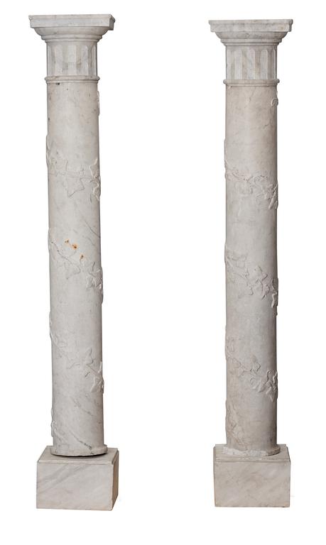 A pair of marble columnes.