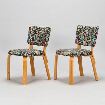 Alvar Aalto, stolar, 4 st, "62", O.Y. Huonekalu- ja Rakennustyötehdas A.B. 1900-talets mitt.