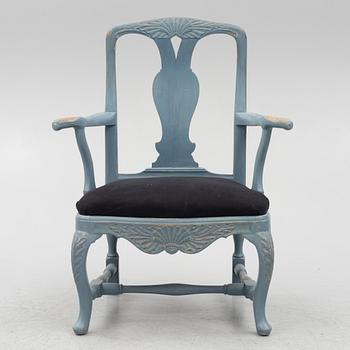 A late Baroque / early Rococo chair, Stockholm, mid-18th Century.